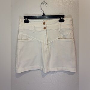 Deluc Women’s Marion‎ White Mini Skirt Size L.